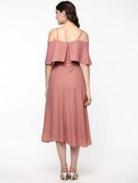 Women Fit and Flare Pink Dress