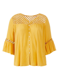 Lace Detail Yellow Top