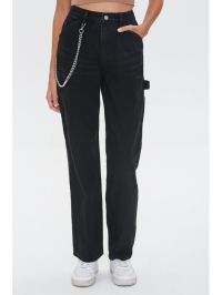 Straight-Leg Wallet Chain Jeans