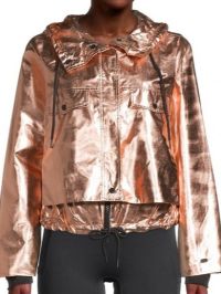 Rose Gold Hoodie Cropped Jacket