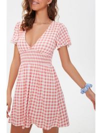 Gingham Mini Skater Dress