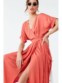 Wrap-Front Maxi Dress